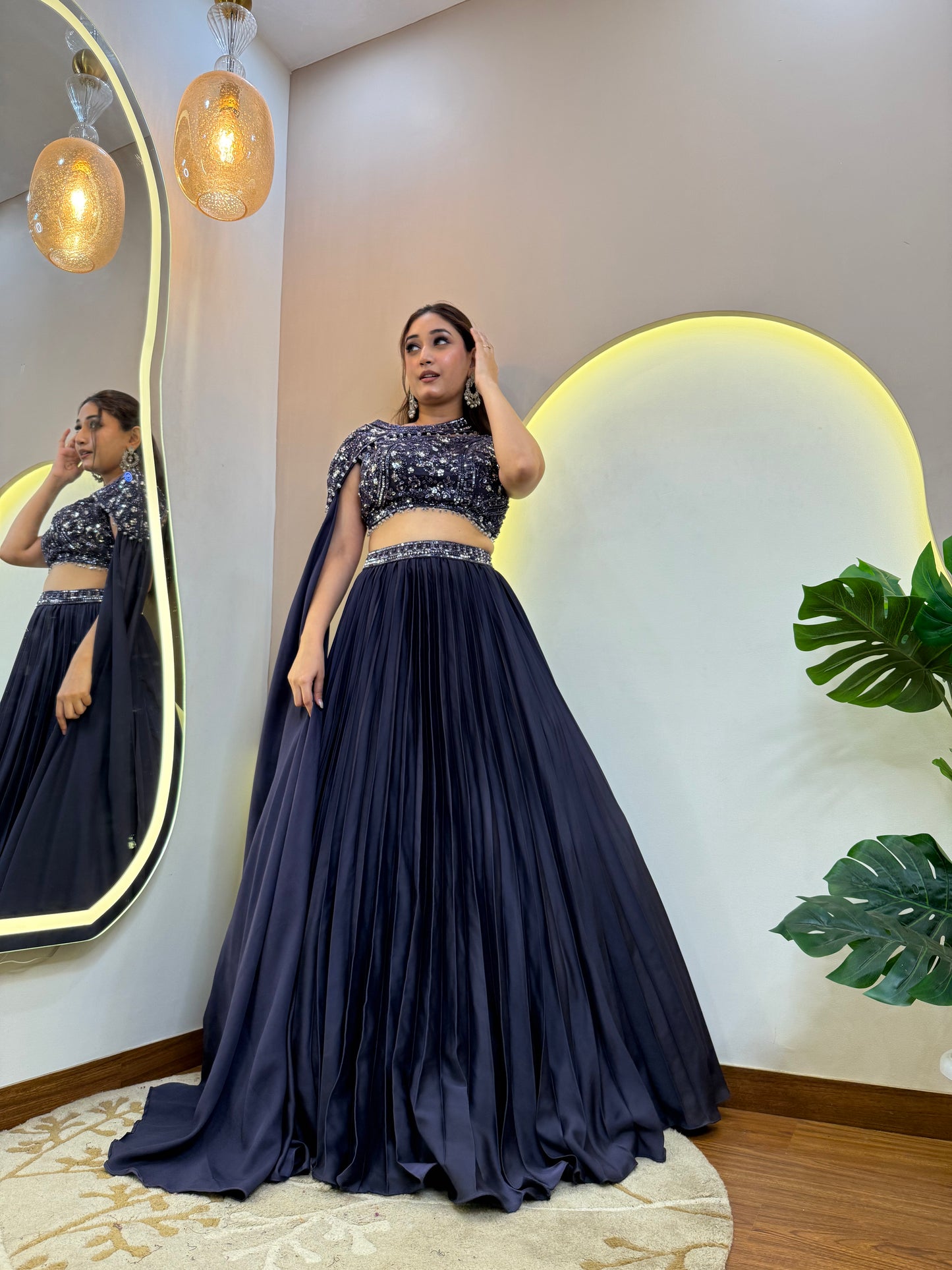 "ZUBAIDA " CROP TOP SKIRT