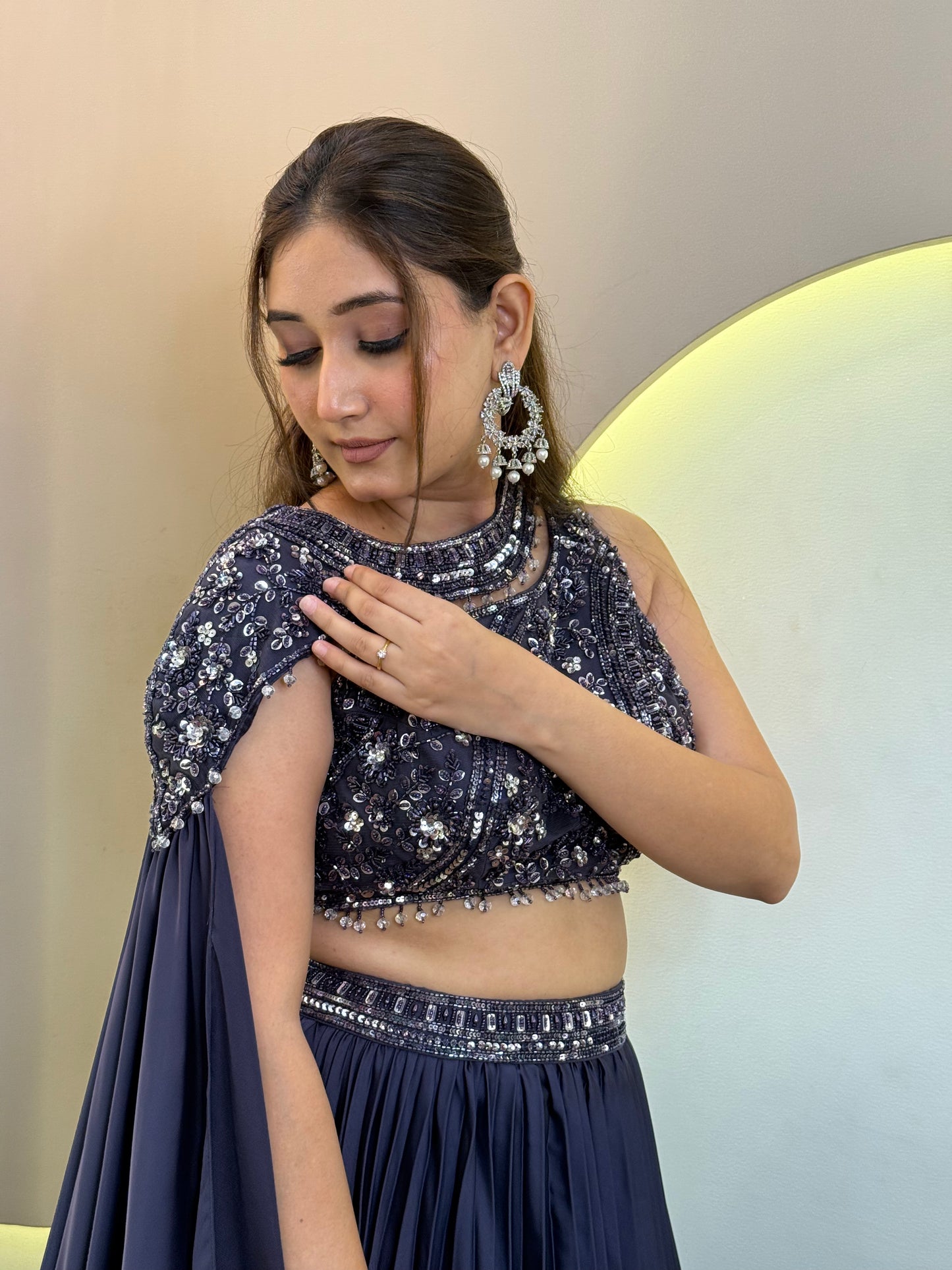 "ZUBAIDA " CROP TOP SKIRT