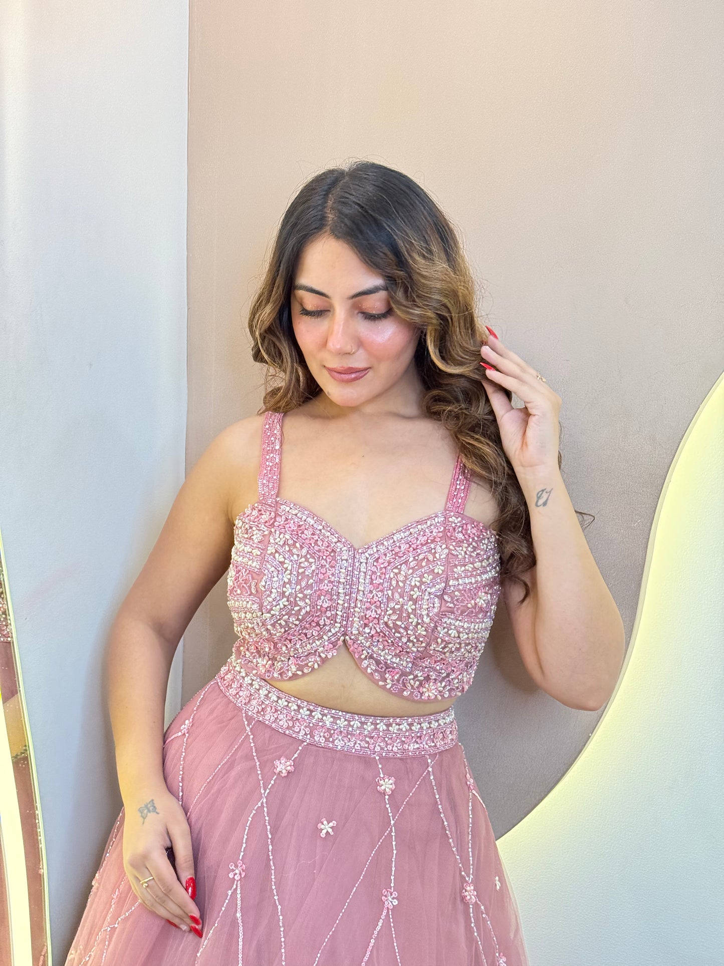 BARBIE OUTFIT CROP TOP SKIRT