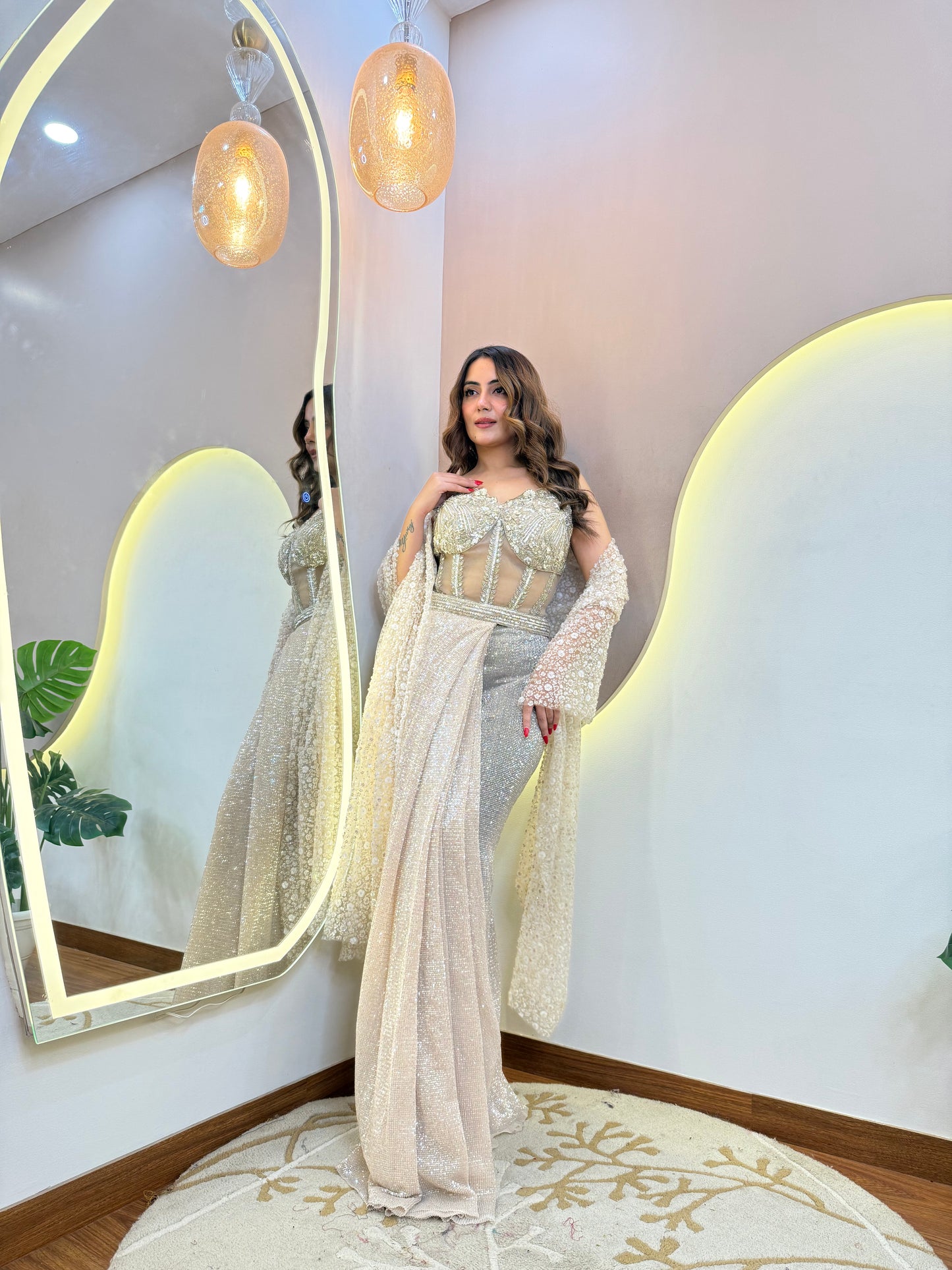 " FIRE" DRAPE SAREE