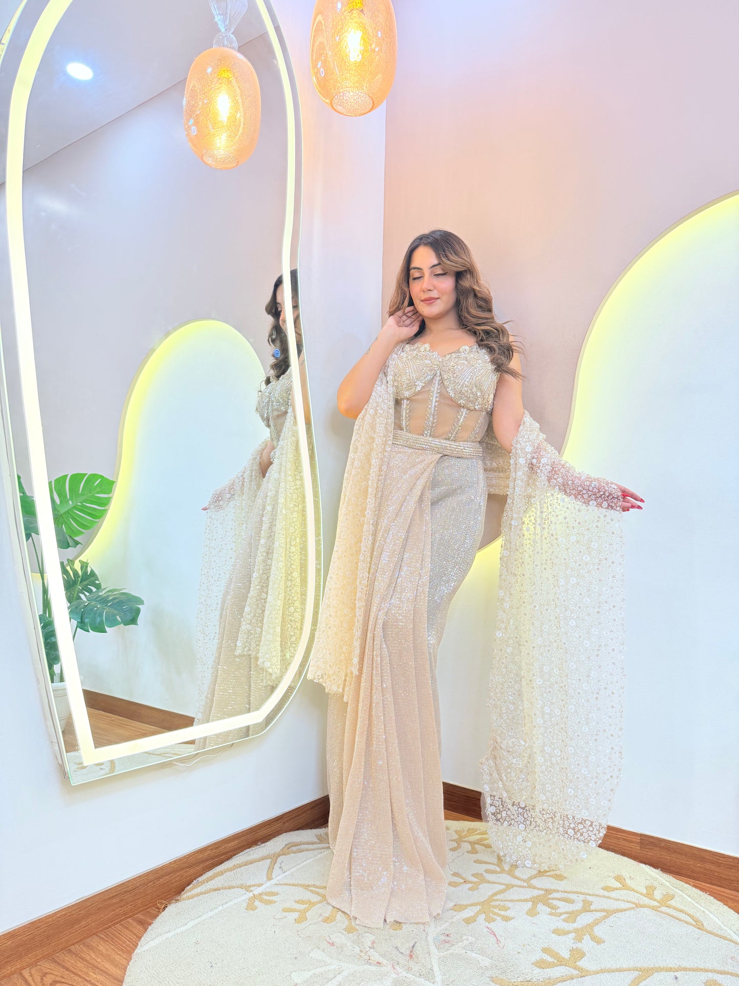 " FIRE" DRAPE SAREE