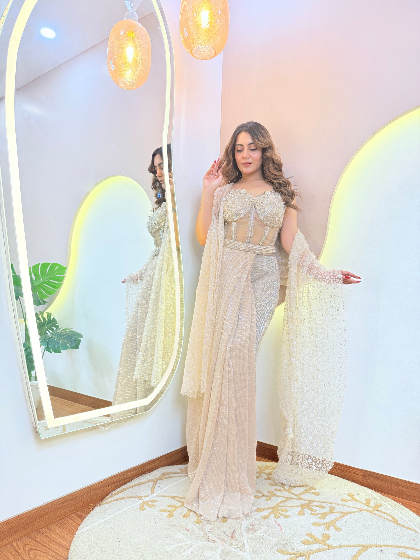 " FIRE" DRAPE SAREE