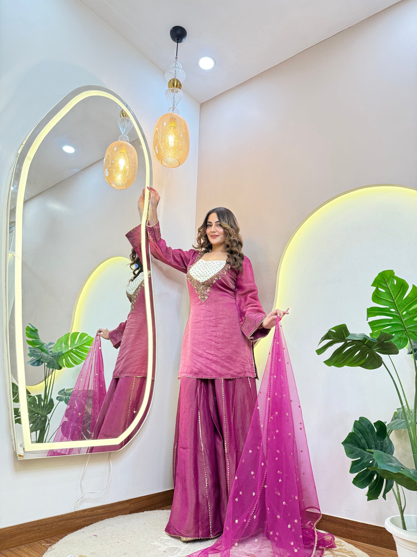 "TIA" SHARARA SUIT