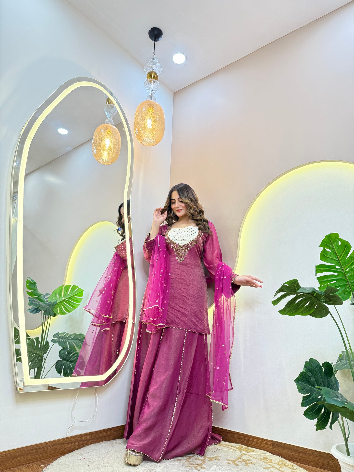 "TIA" SHARARA SUIT