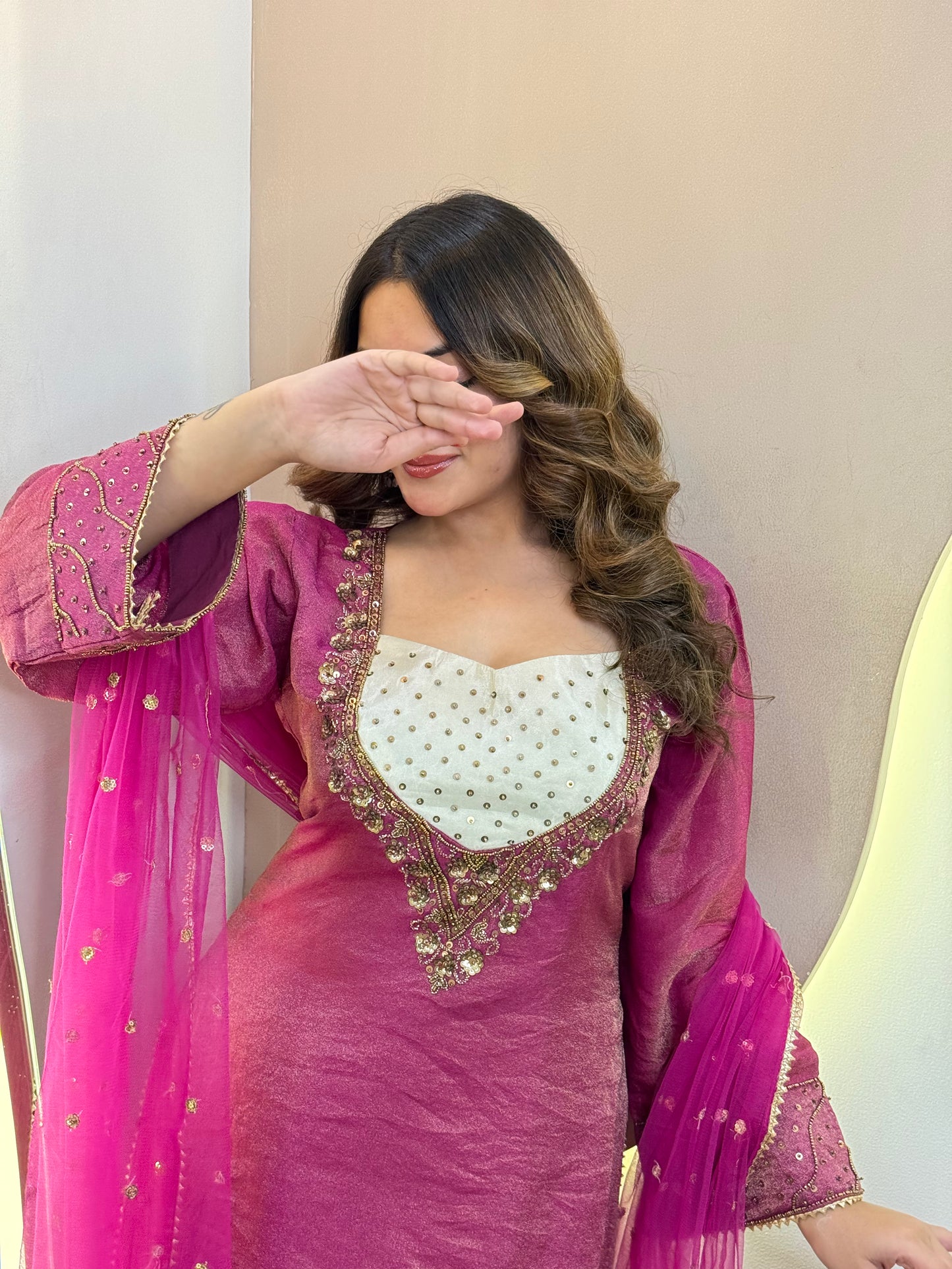 "TIA" SHARARA SUIT