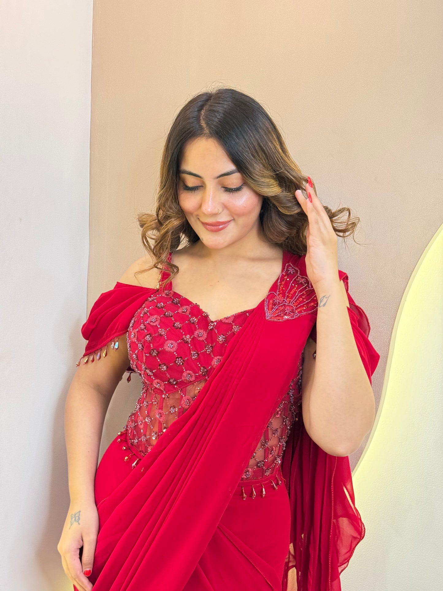 "SHABANA " DRAPE SAREE