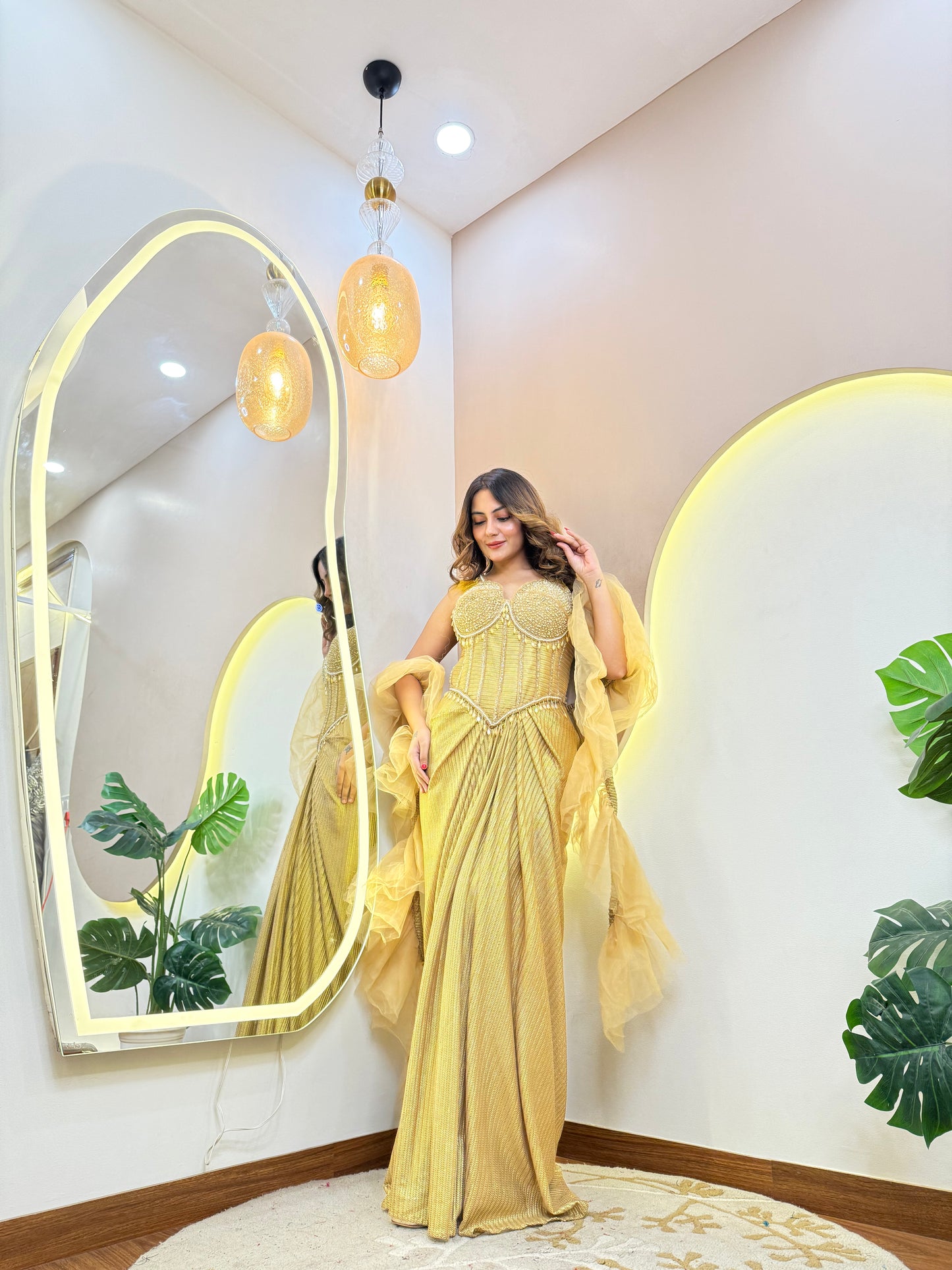 "DHOTI STYLE " CORSET 3 PC