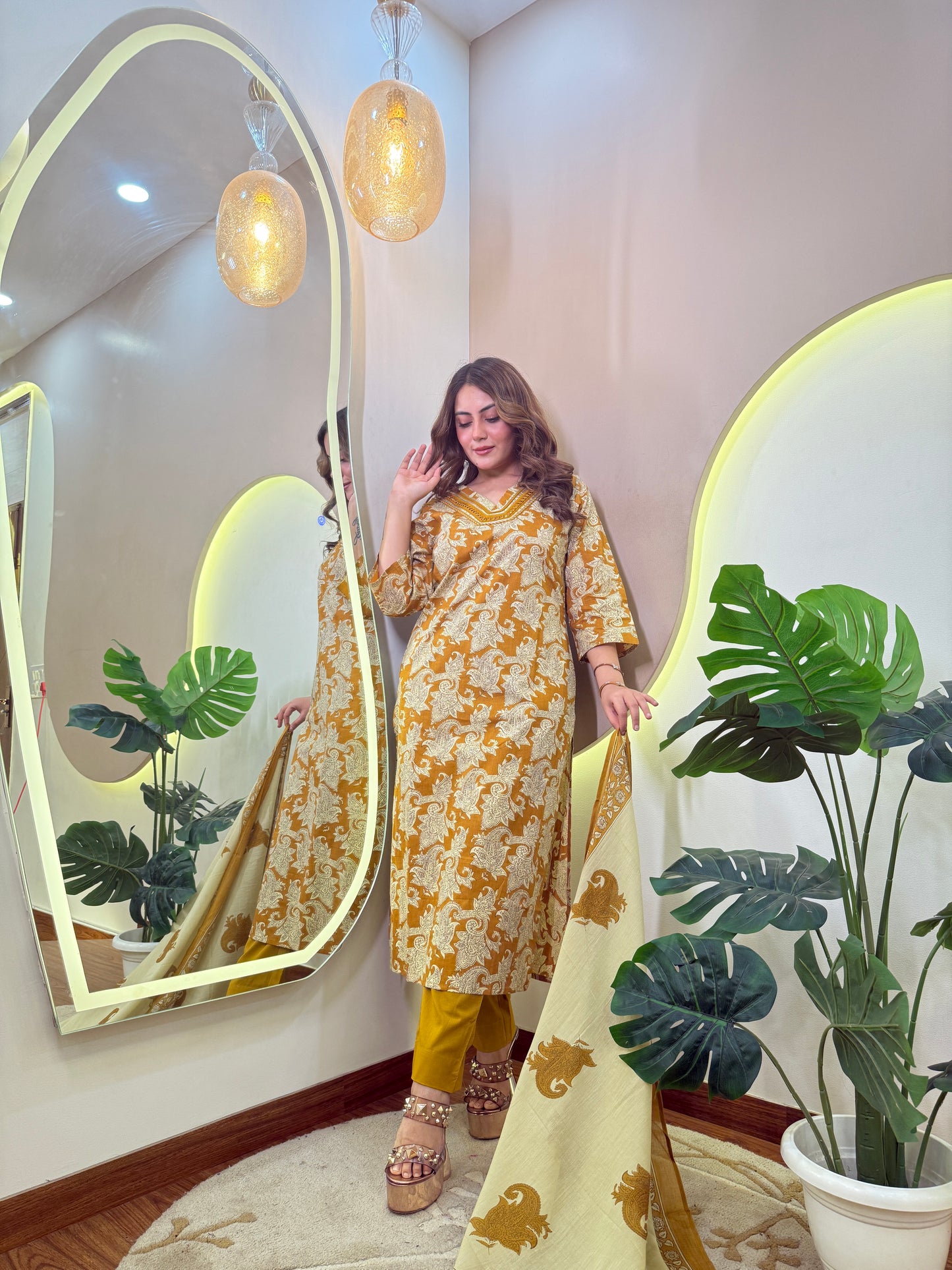 COTTON 3 PC SUIT