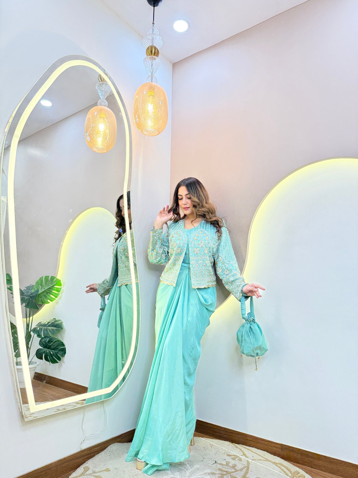 JACKET WITH DHOTI STYLE OUTFIT CORD SET