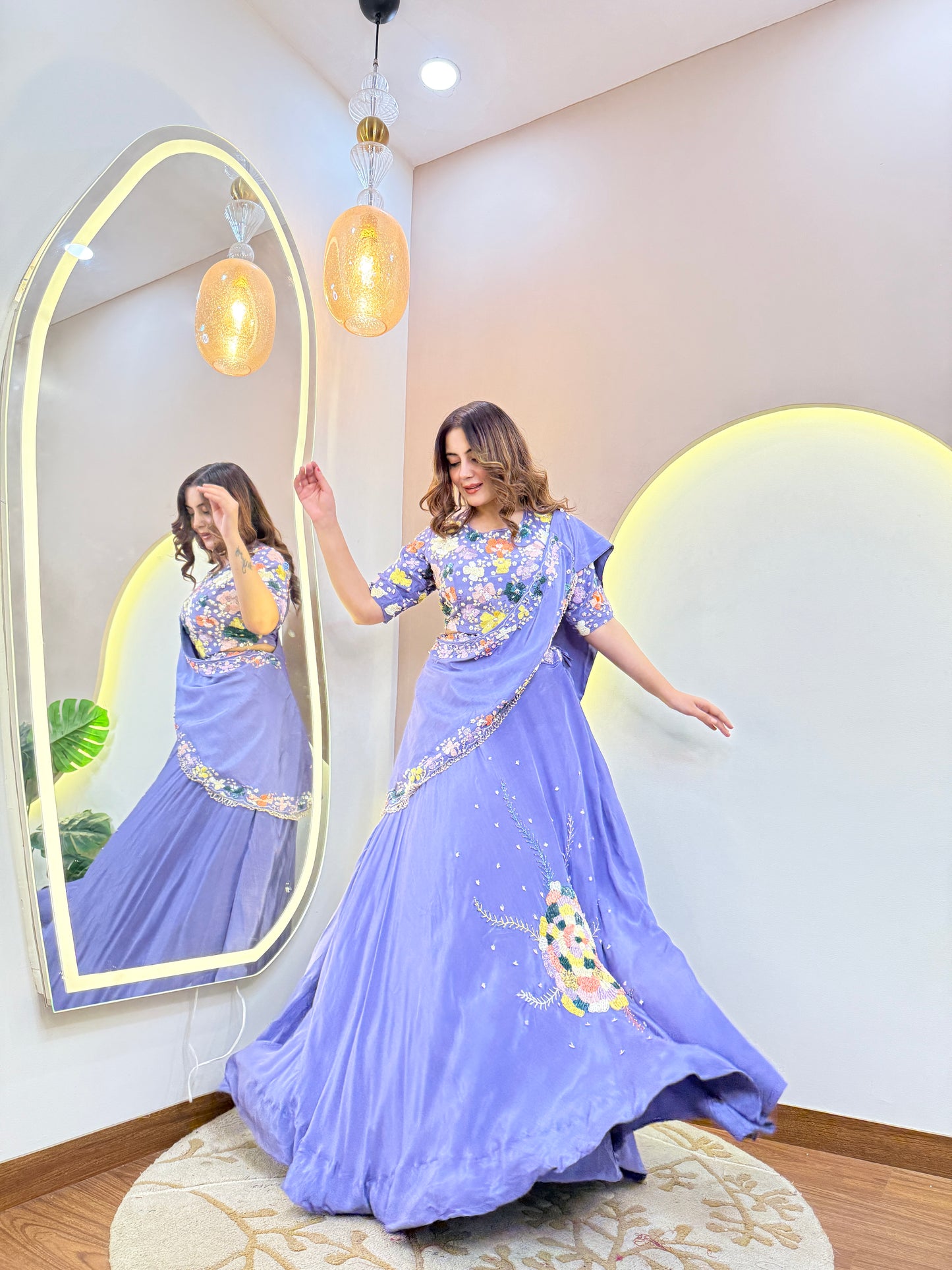 LEVENDER DRAPE SAREE