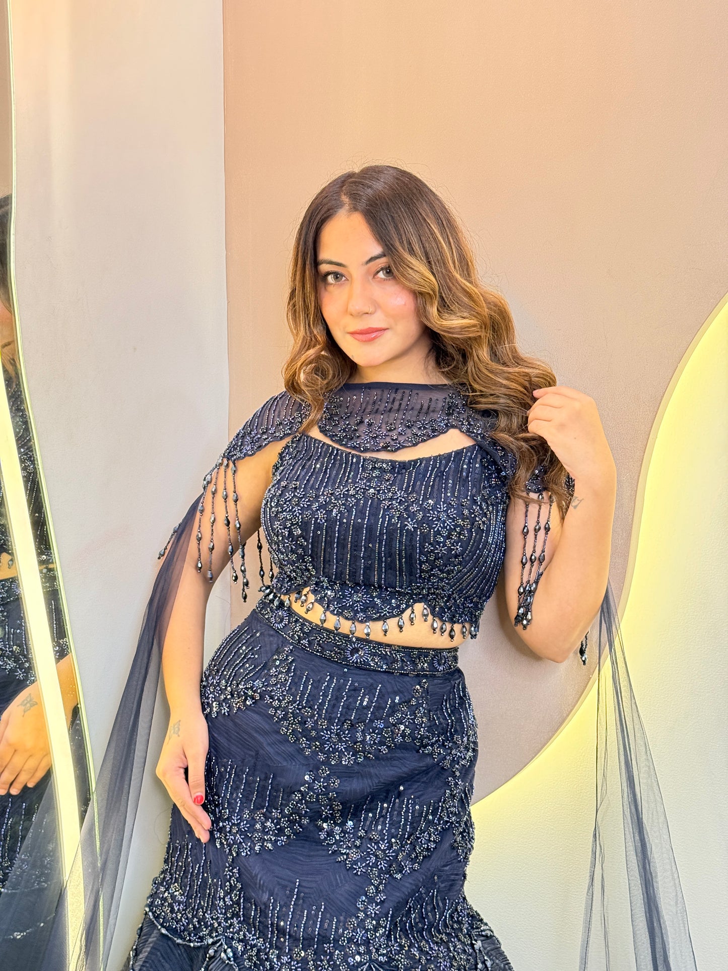 MERMAID STYLE OUTFIT " CROP TOP SKIRT