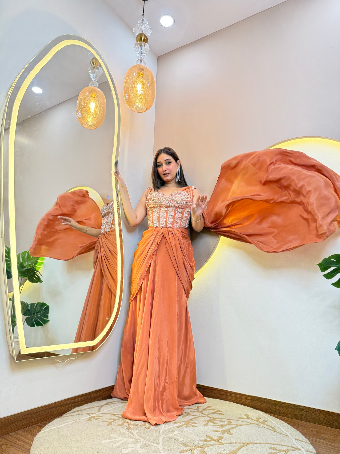 "NOURA " DRAPE SAREE