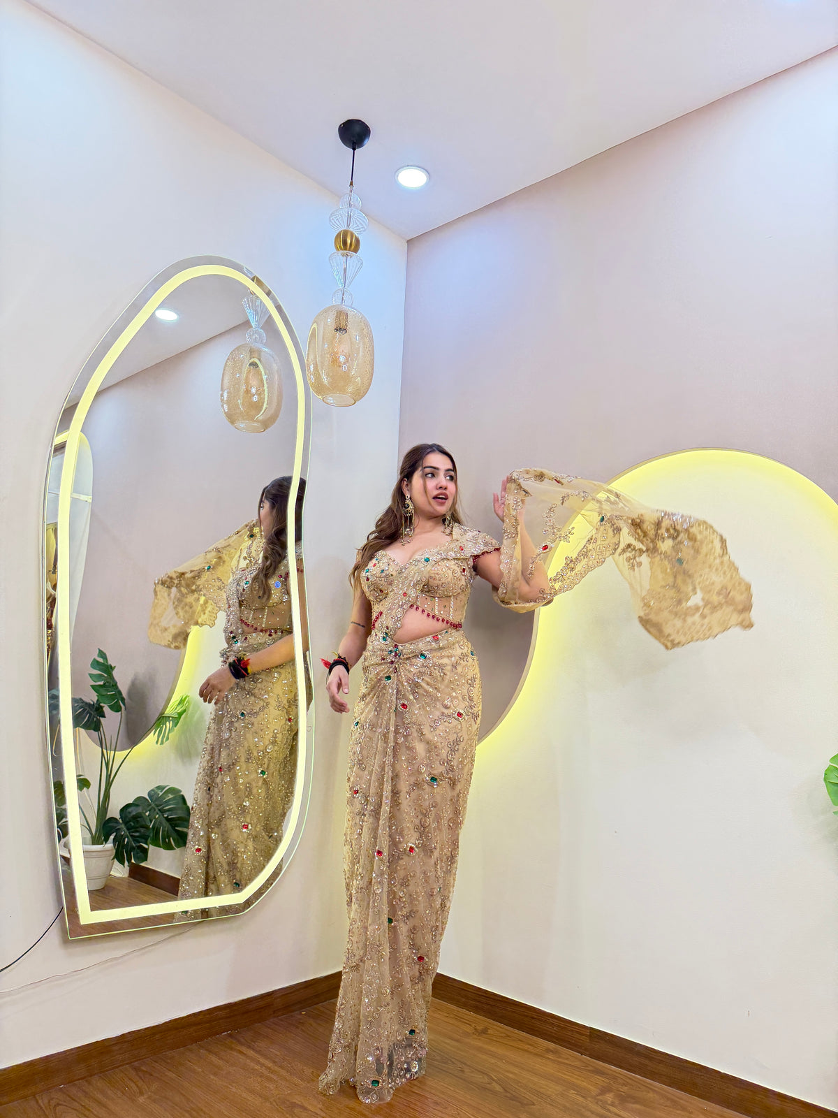 E796 PREMIUM DRAPE SAREE