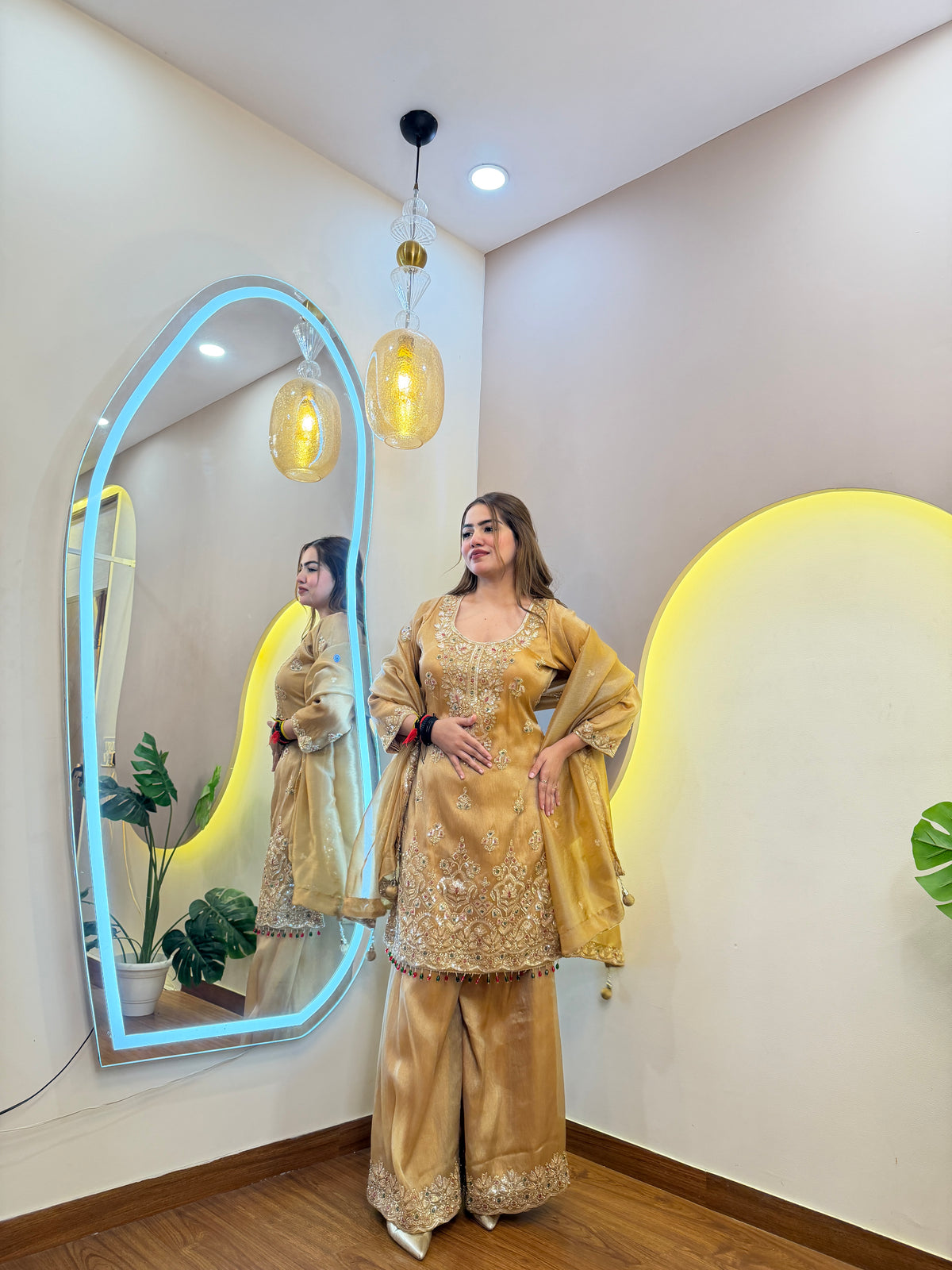 E689 3PC SHARARA SUIT