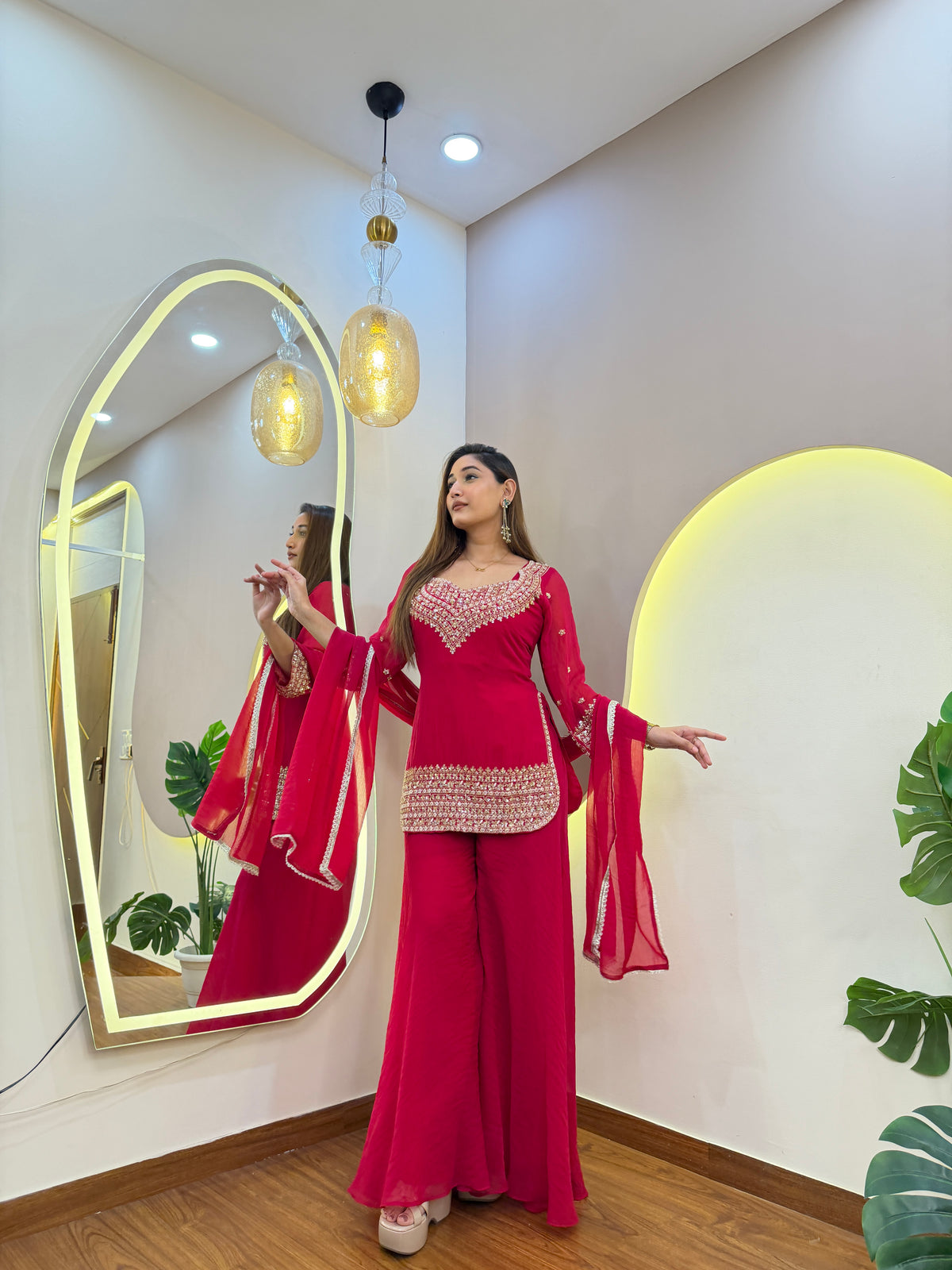E858 3PC SHARARA SUIT