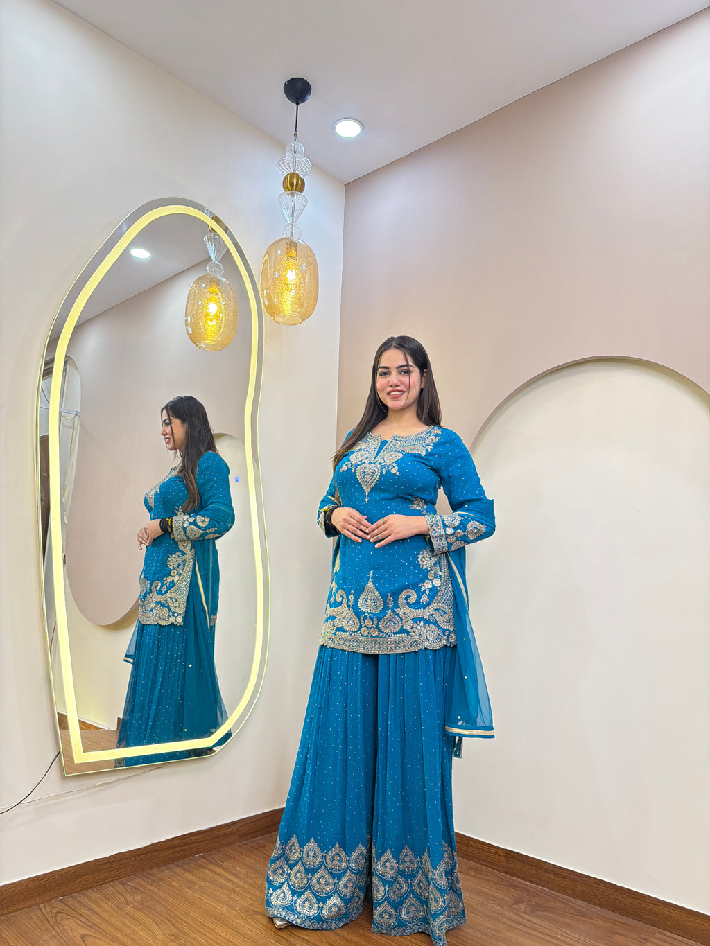 E104 3PC SHARARA SUIT