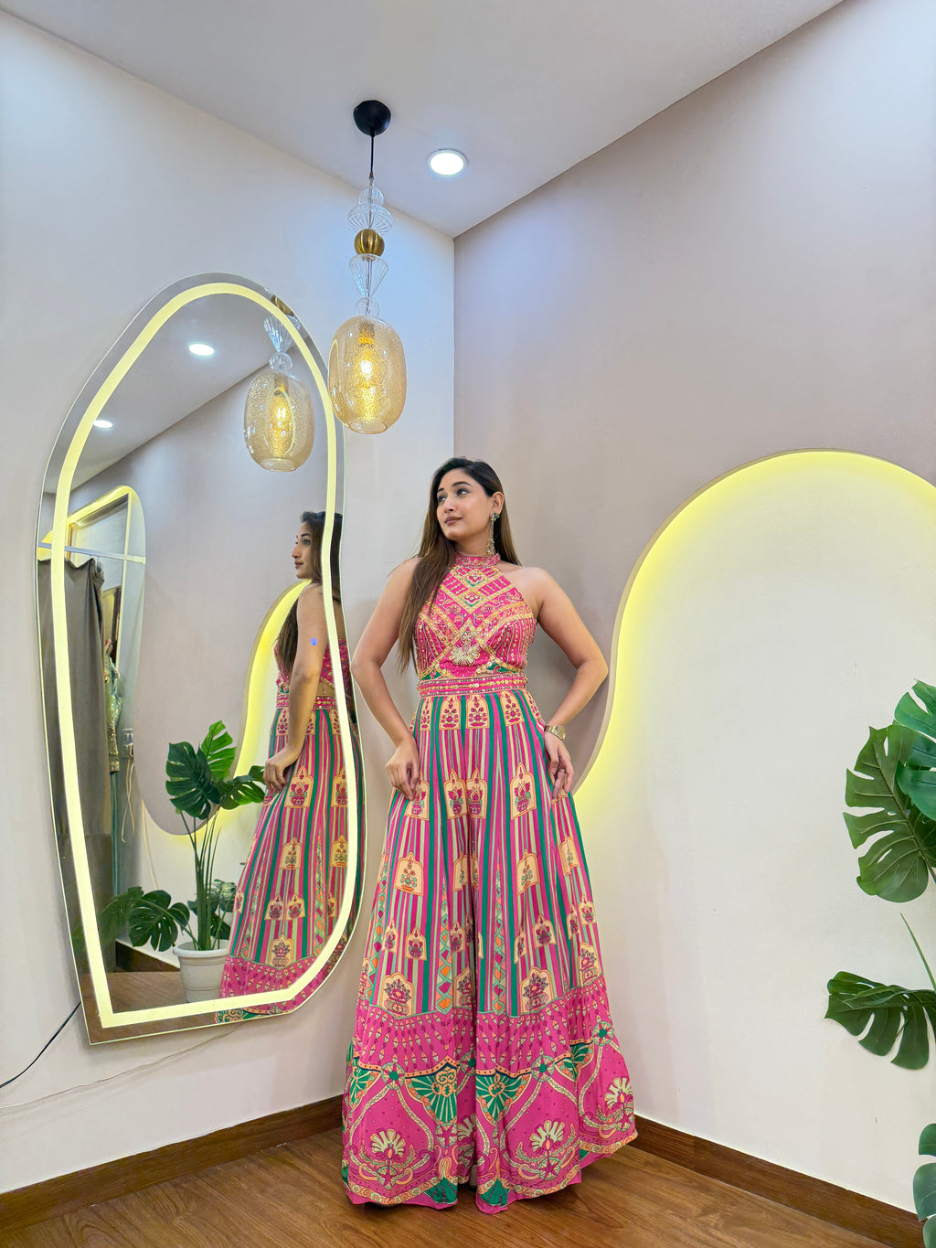 E865 INDO WESTERN JUMPSUIT