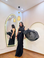 E111 INDO WESTERN DRAPE SAREE
