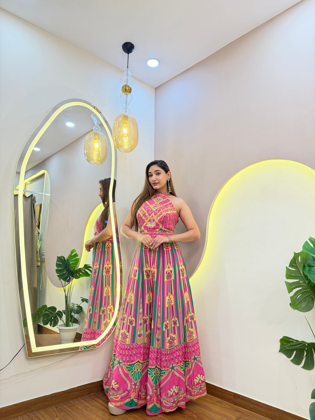 E865 INDO WESTERN JUMPSUIT