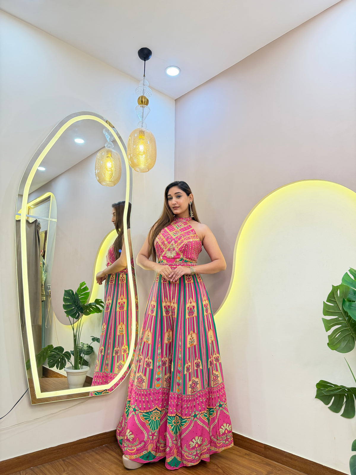 E865 INDO WESTERN JUMPSUIT