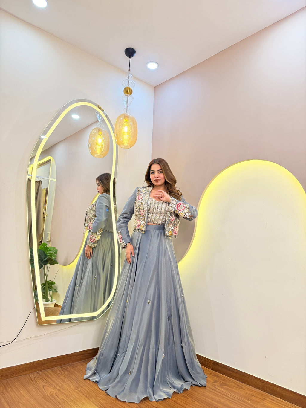 E468 INDO WESTERN LEHENGA