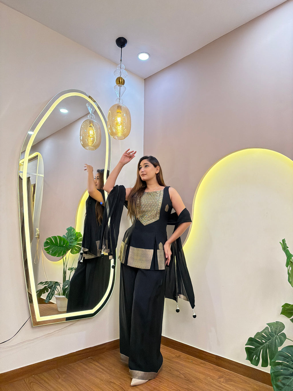 E809 3PC SHARARA SUIT