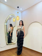 E145 INDO WESTERN DRAPE SAREE
