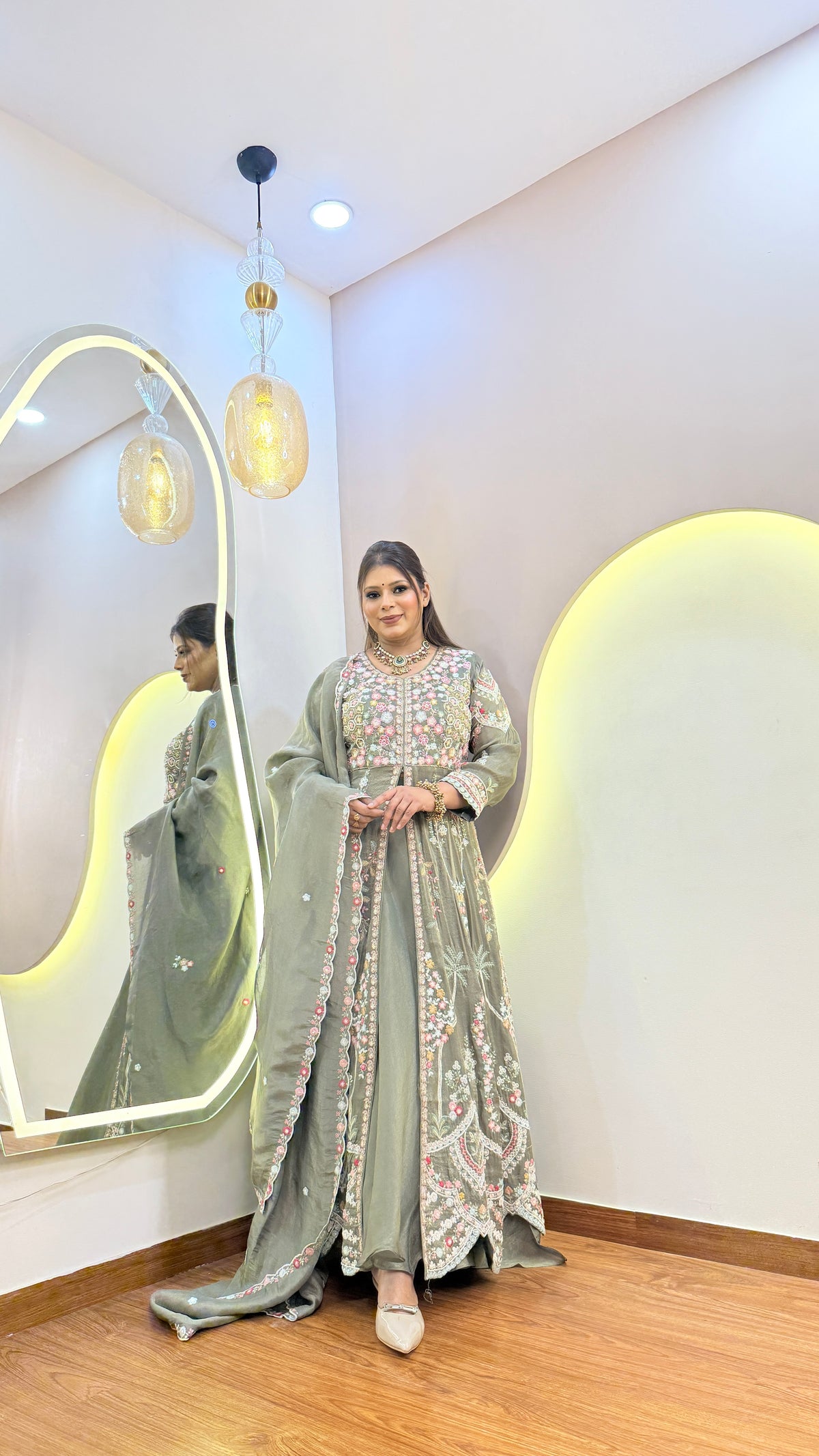 E932 SHERWANI STYLE 3PC SUIT