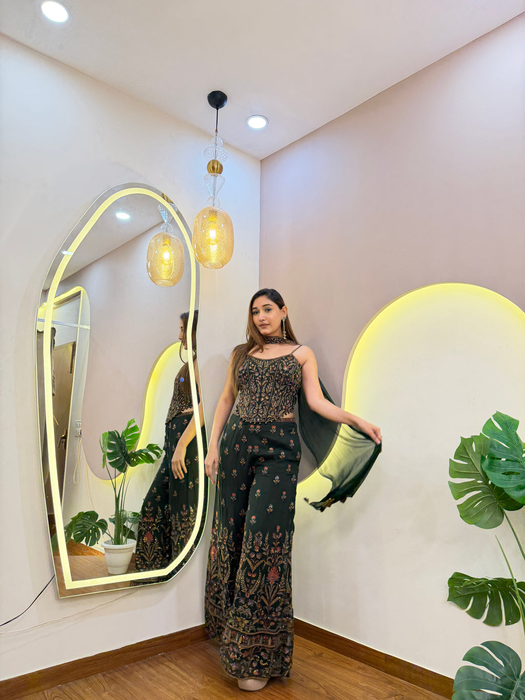 E350 3PC SHARARA SUIT