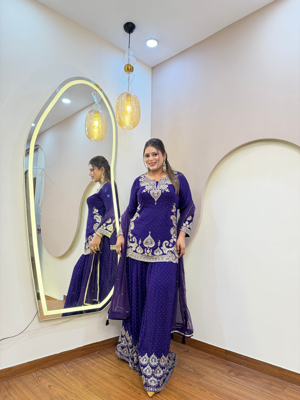 E104 3PC SHARARA SUIT
