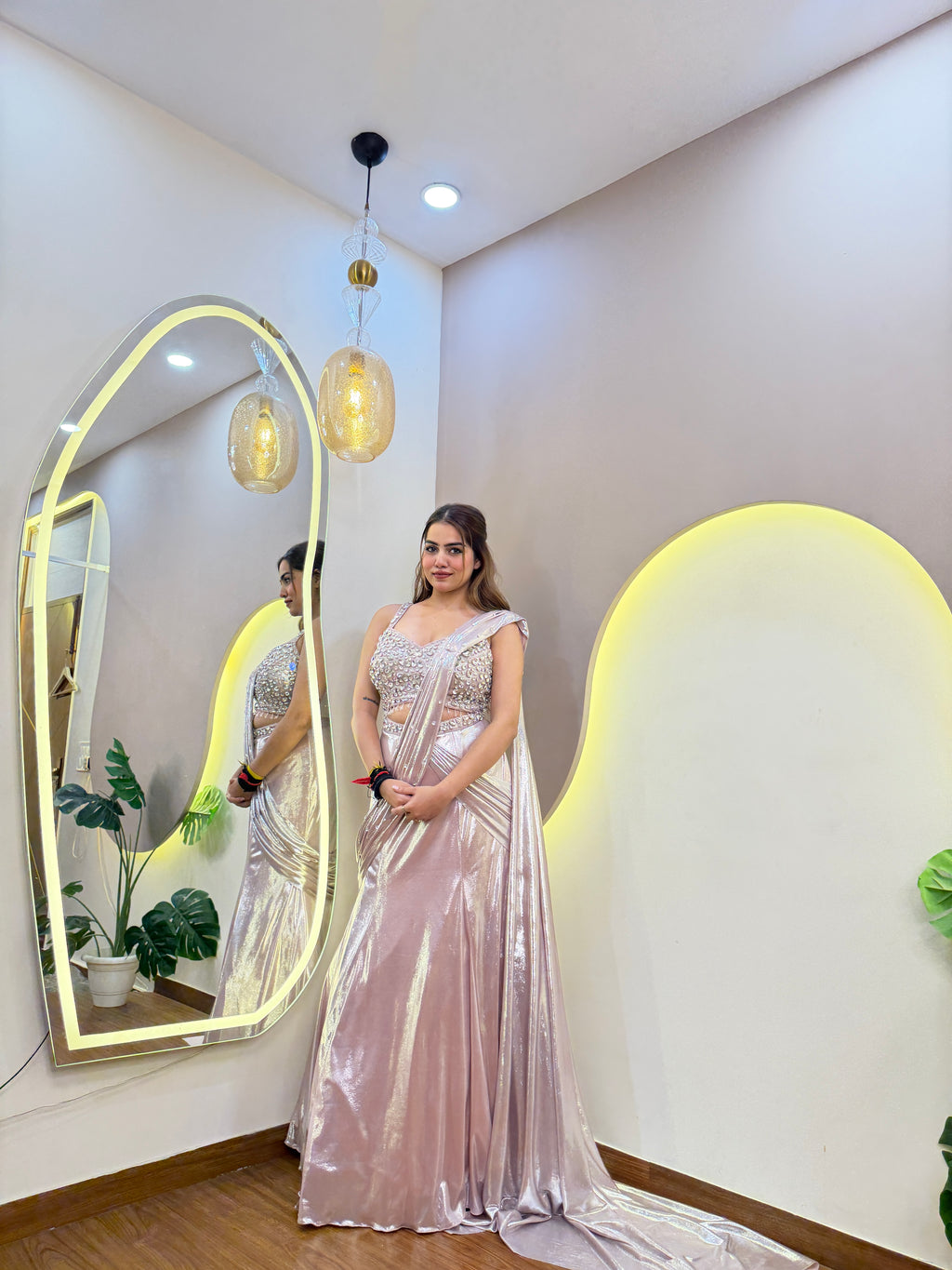 E751 DRAPE LEHENGA SAREE