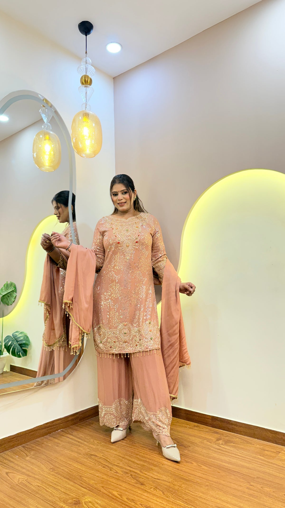 E727 3PC SHARARA SUIT