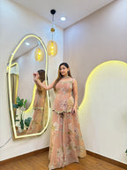 E917 PEPLUM 3PC SHARARA SET