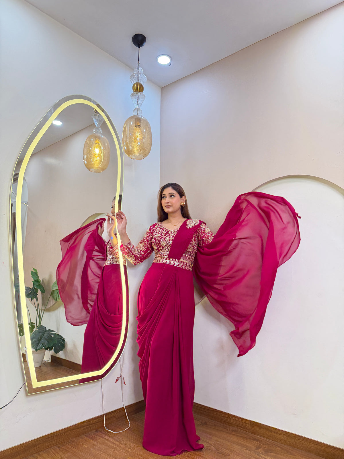 E40 DESIGNER DRAPE SAREE