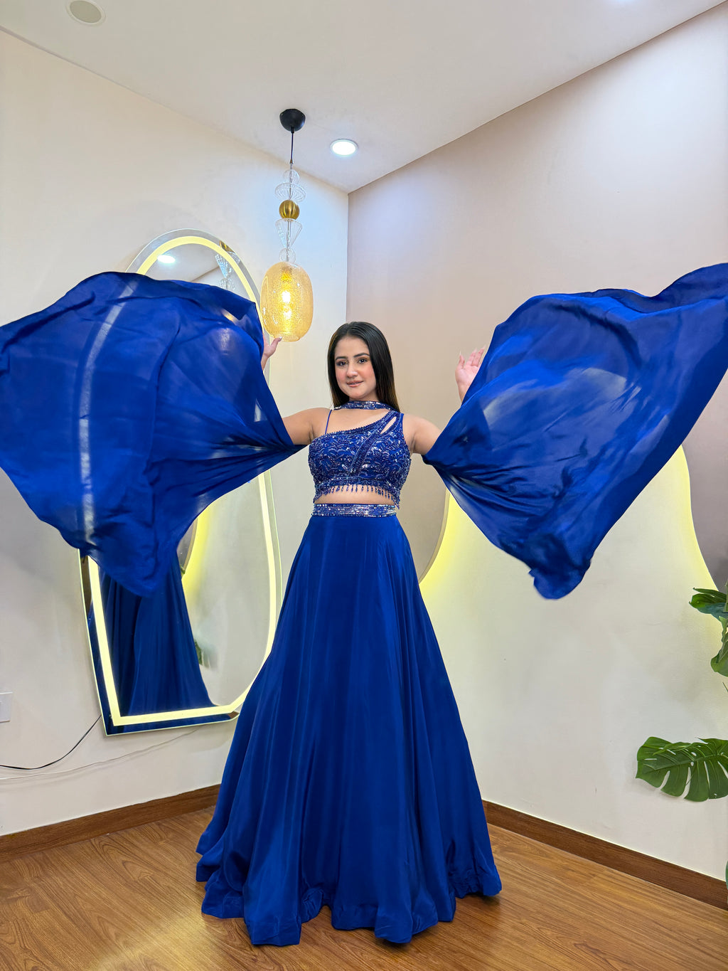 E821 CROP TOP LEHENGA