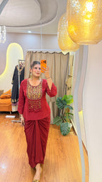 E543 DHOTI STYLE COORD SET