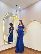E206 INDO WESTERN DRAPE SAREE