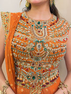 E423 AARFA REGAL DRAPE SAREE