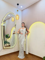 E574 INDO WESTERN DRAPE SAREE