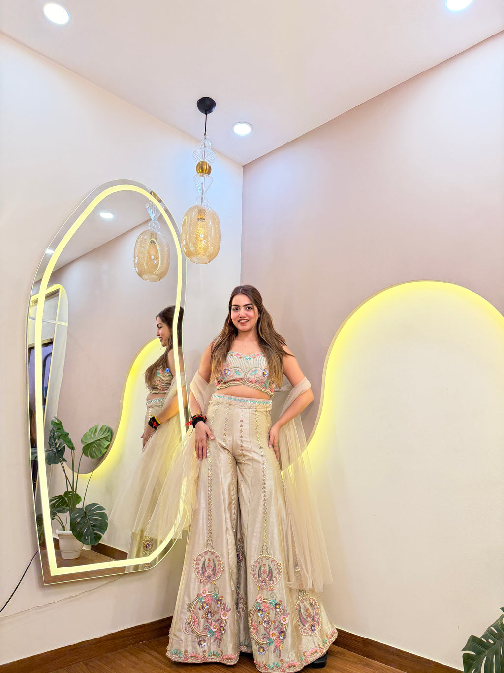 E430 CROP TOP SHARARA SET