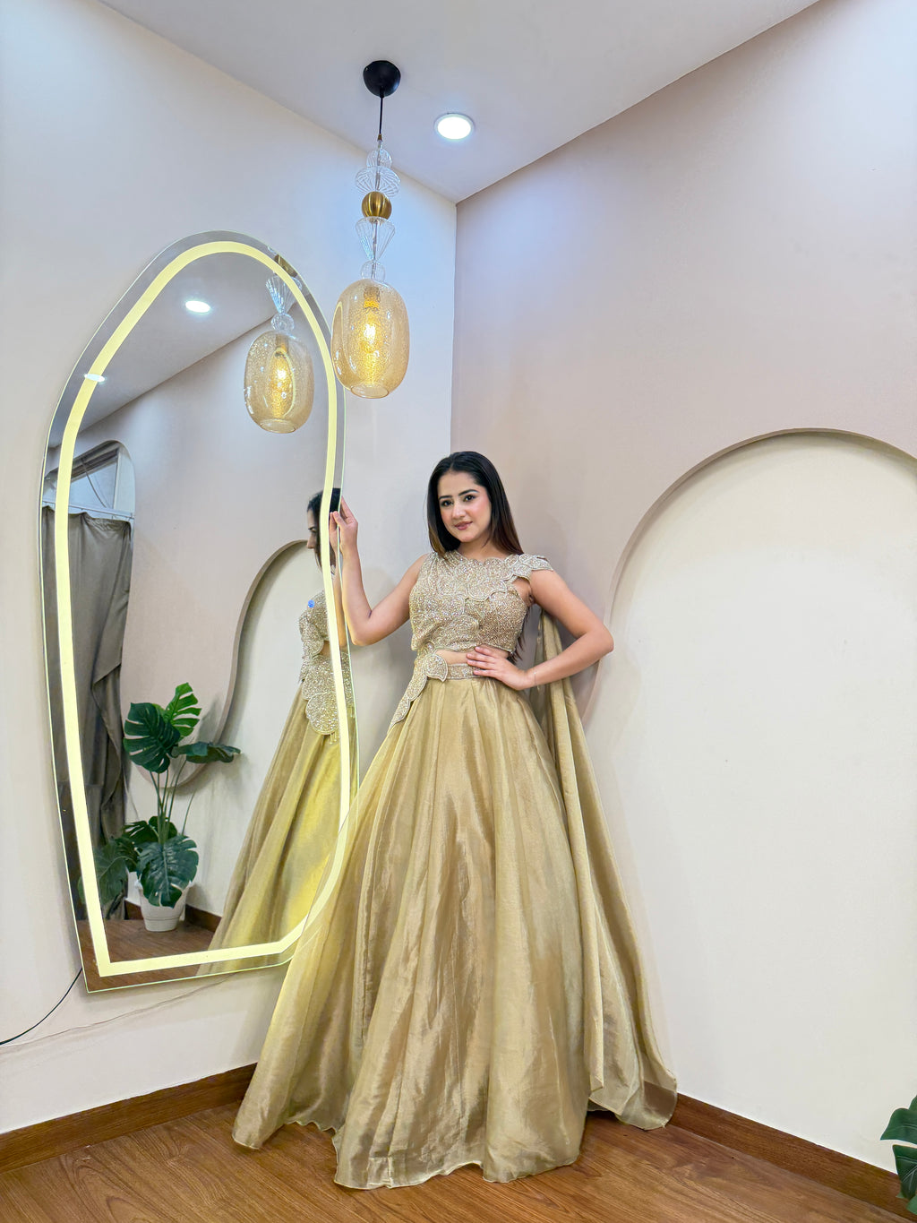 E434 DRAPE LEHENGA