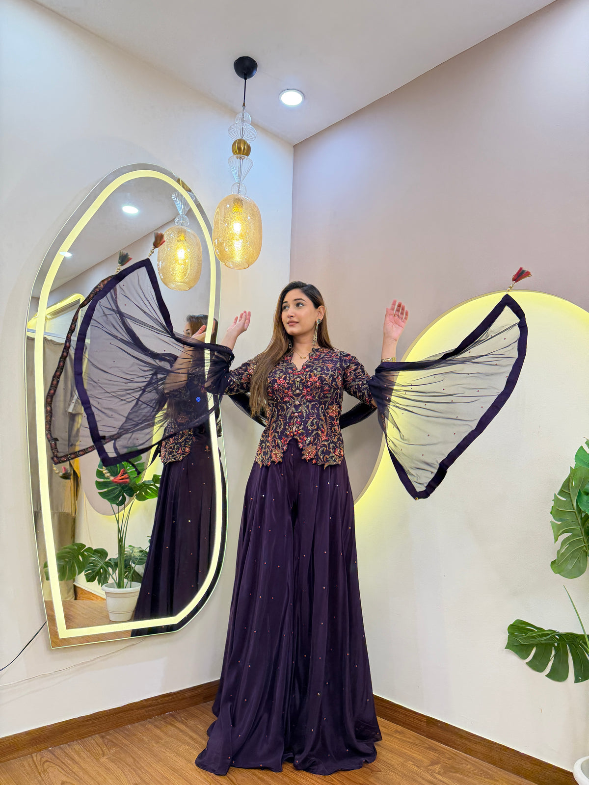 E813 3PC SHARARA SET