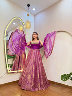 E446 BROCADE LEHENGA