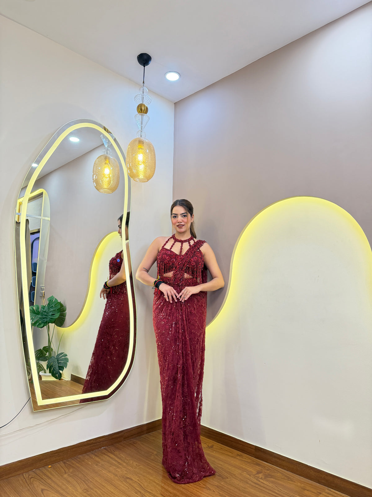 E735 PREMIUM DRAPE SAREE