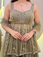 E570 PEPLUM SHARARA SET