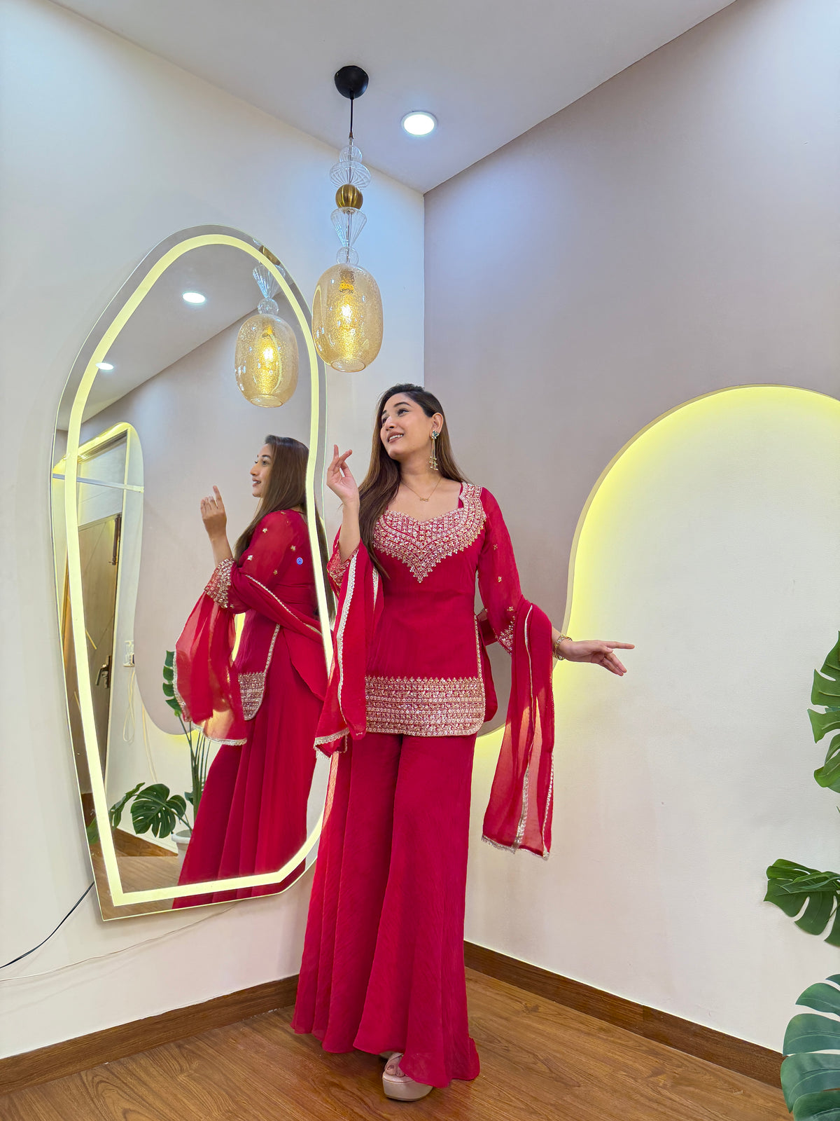 E858 3PC SHARARA SUIT