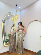 E455 INDO WESTERN DRAPE SAREE