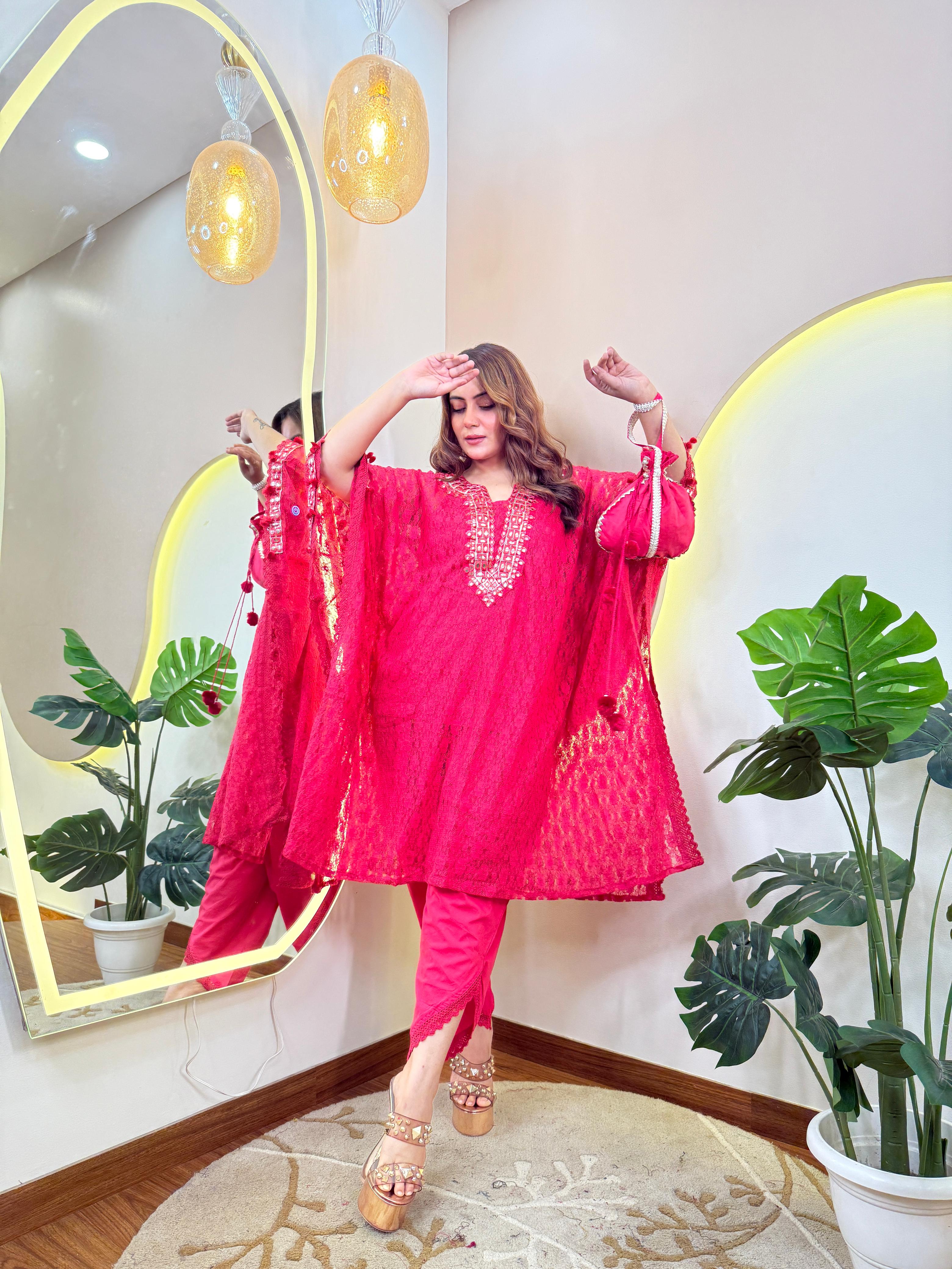 B347 Kaftan Tulip Pant with Potli