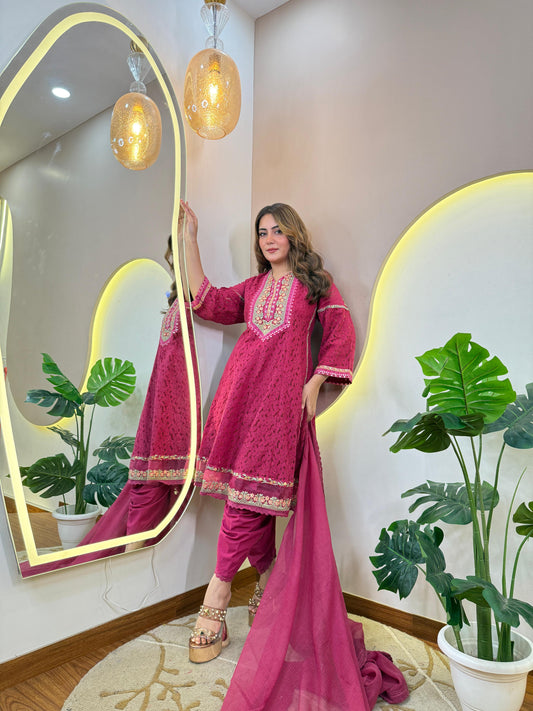 3 pc set Hot Pink colour