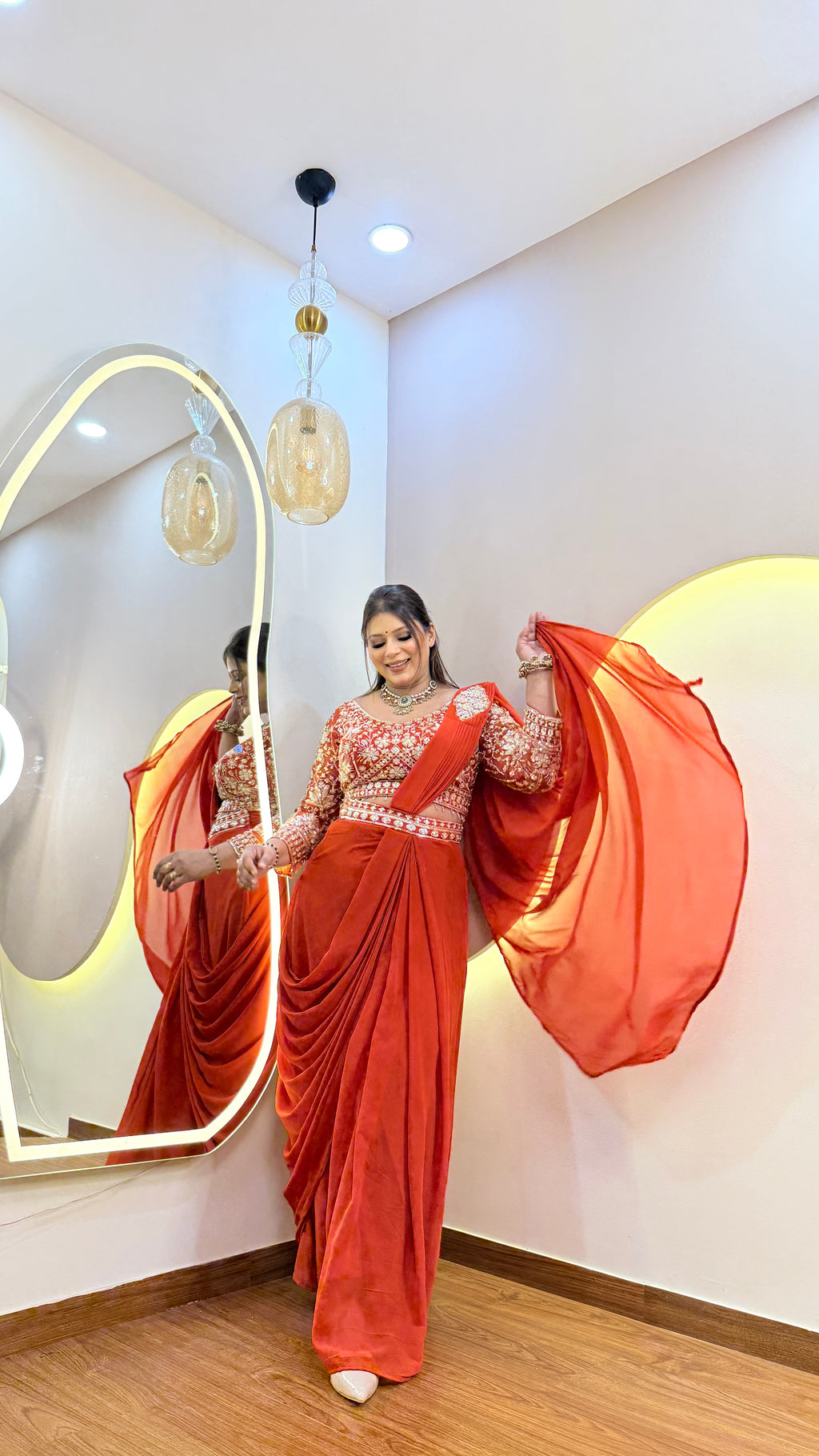 E40 DESIGNER DRAPE SAREE